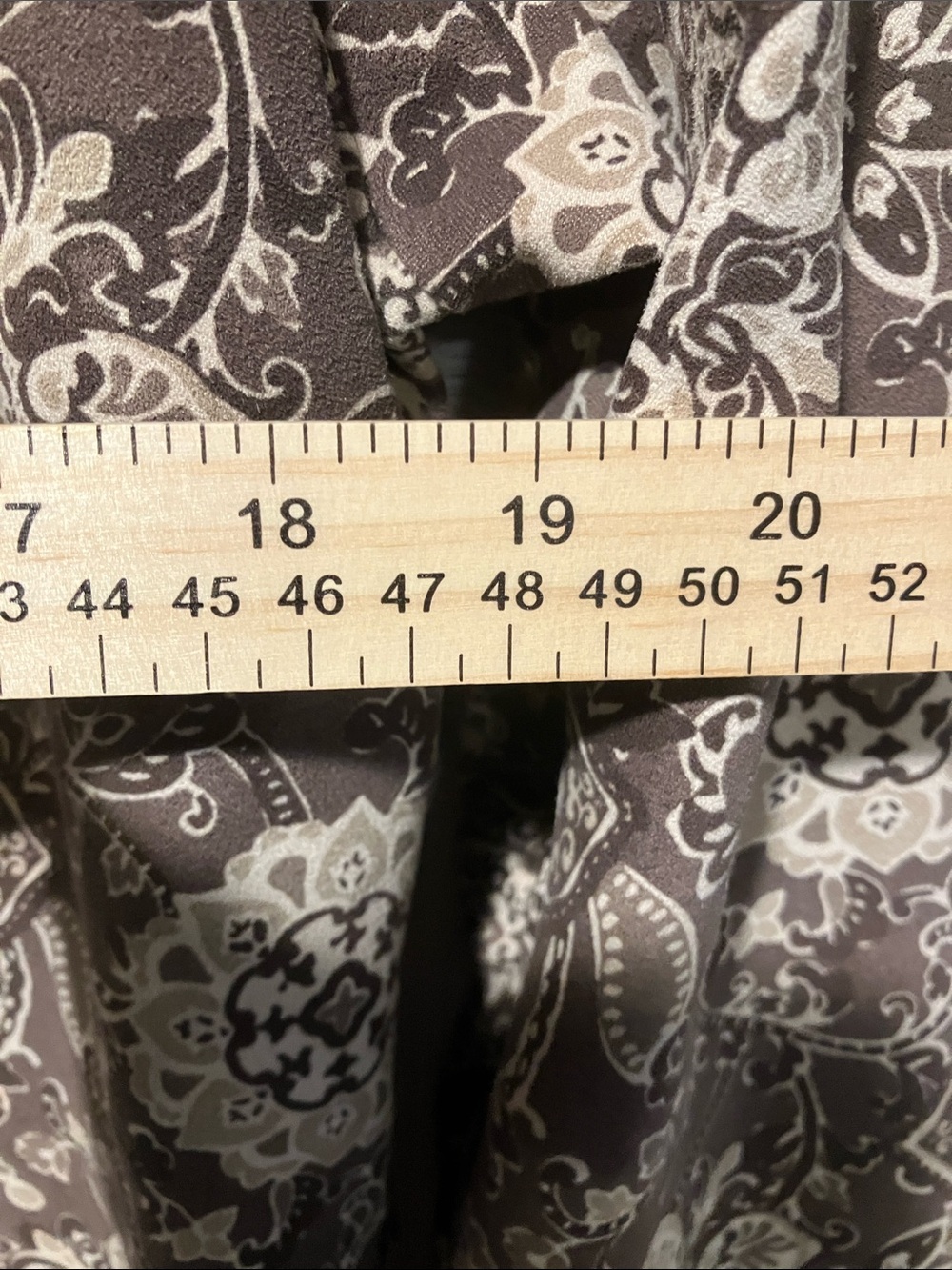 croft & barrow Brown and Cream Paisley Print Button-Front Shirt - Picture 5 of 8